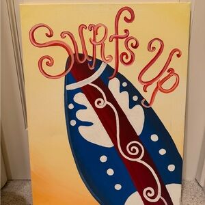 Surf's Up Canvas Art 18x24 inches
